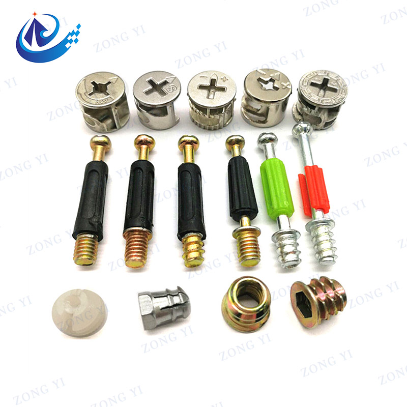 เฟอร์นิเจอร์เหล็กหรือโลหะผสมสังกะสี Mini Fix Cam Connecting Bolt